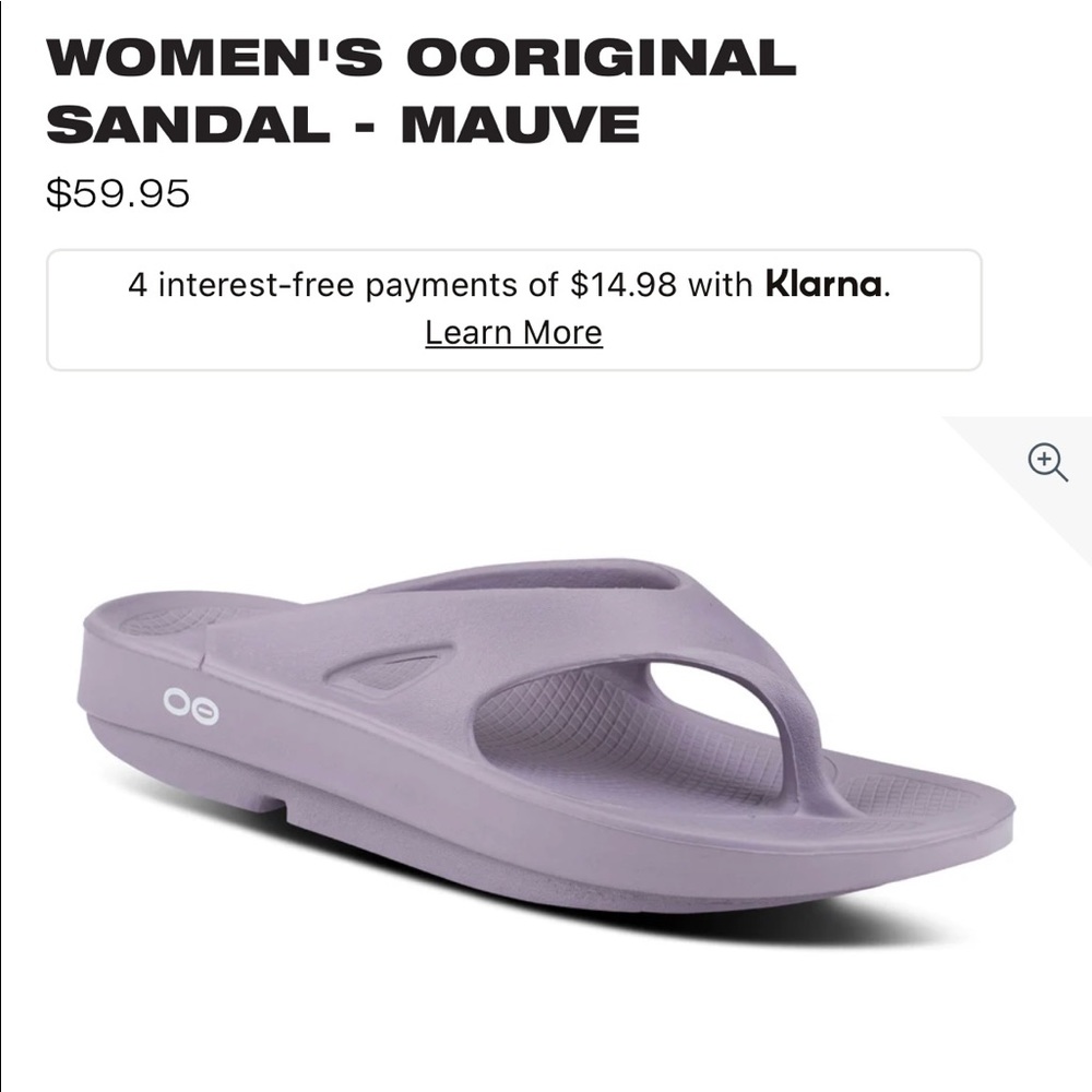 Oofos Ooriginal Sandal - Mauve - Size 9